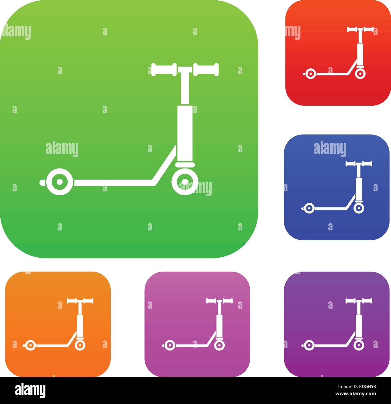 Scooter set color collection Stock Vector Image & Art - Alamy