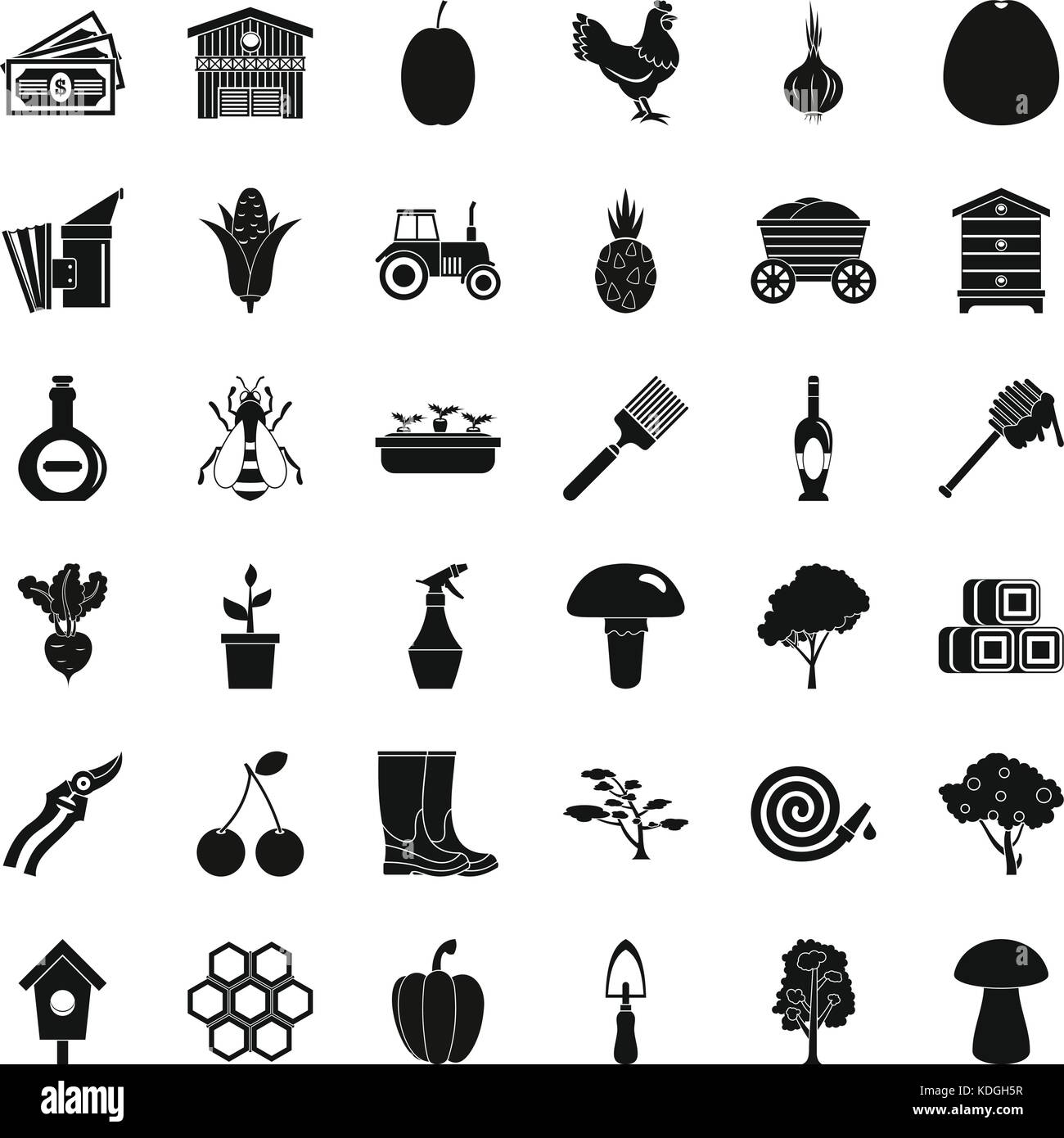 Agriculture icons set, simple style Stock Vector Image & Art - Alamy