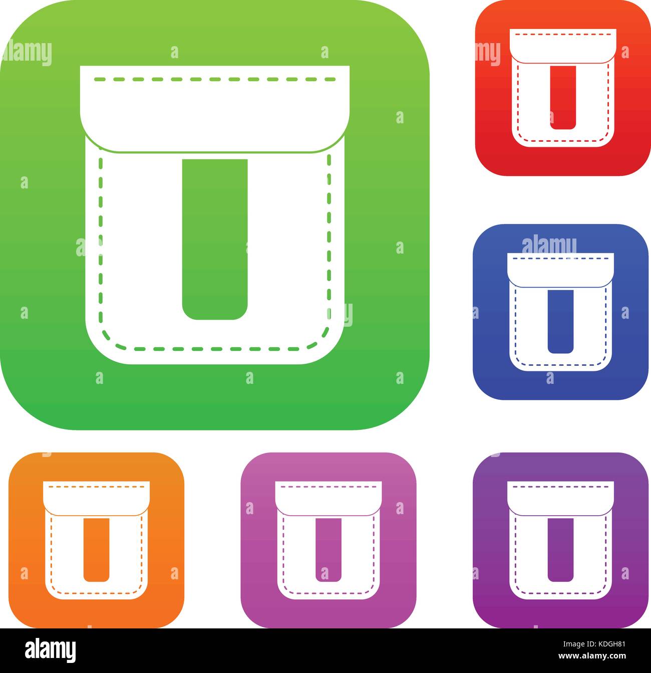 Black pocket set color collection Stock Vector Image & Art - Alamy