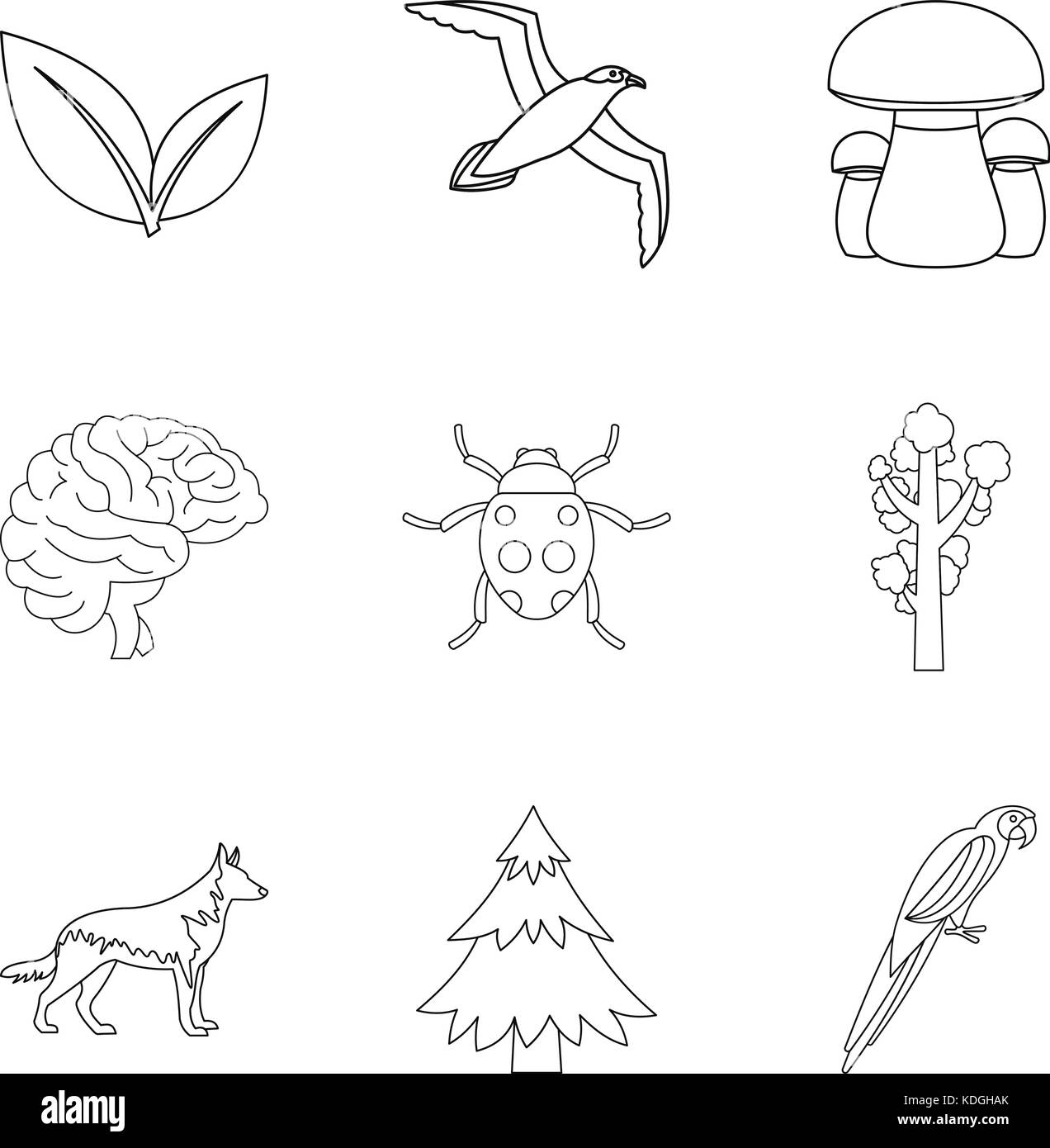 Animal protection icons set, outline style Stock Vector Image & Art - Alamy