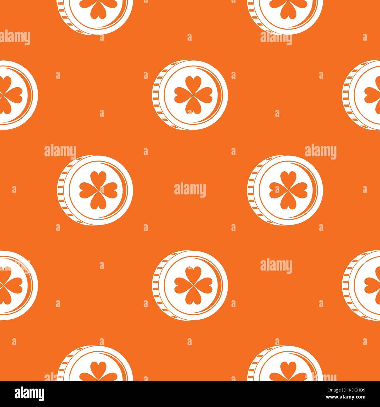 Coin with clover sign pattern seamless Stock Vector Image & Art - Alamy