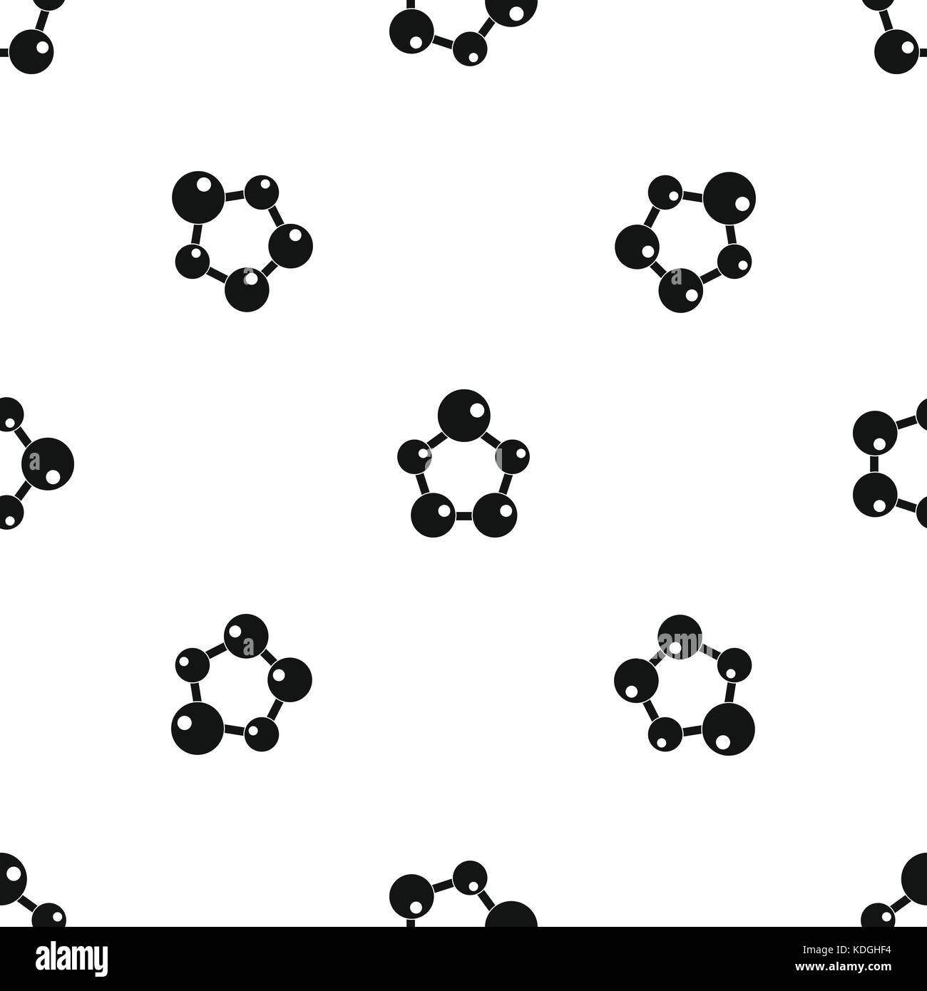 Chemical and physical molecules pattern seamless black Stock Vector ...