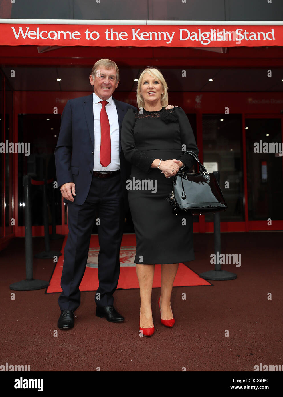 Kenny Dalglish with wife Marina during the Kenny Dalglish Stand opening