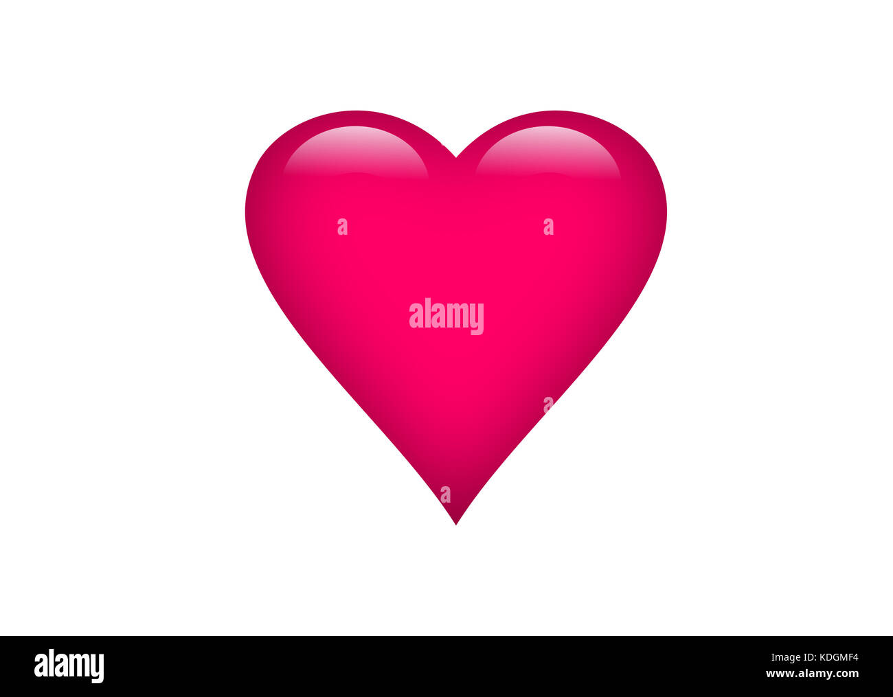 Red heart icon illustration isolated on white background Stock Photo ...