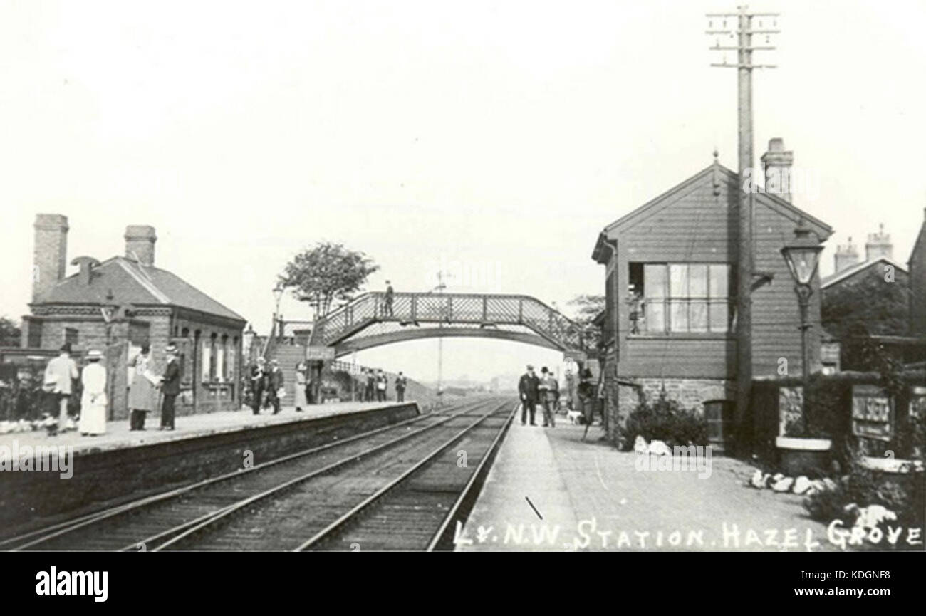 Railway Station Hazel Grove c.1900 Stock Photo Alamy