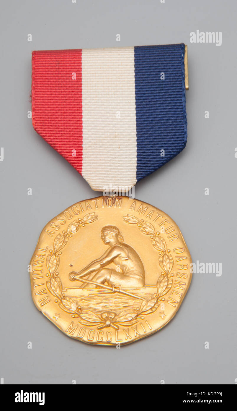 Rowing Medal awarded to Eugene Habenicht by the National Association of Amateur Oarsmen Stock Photo