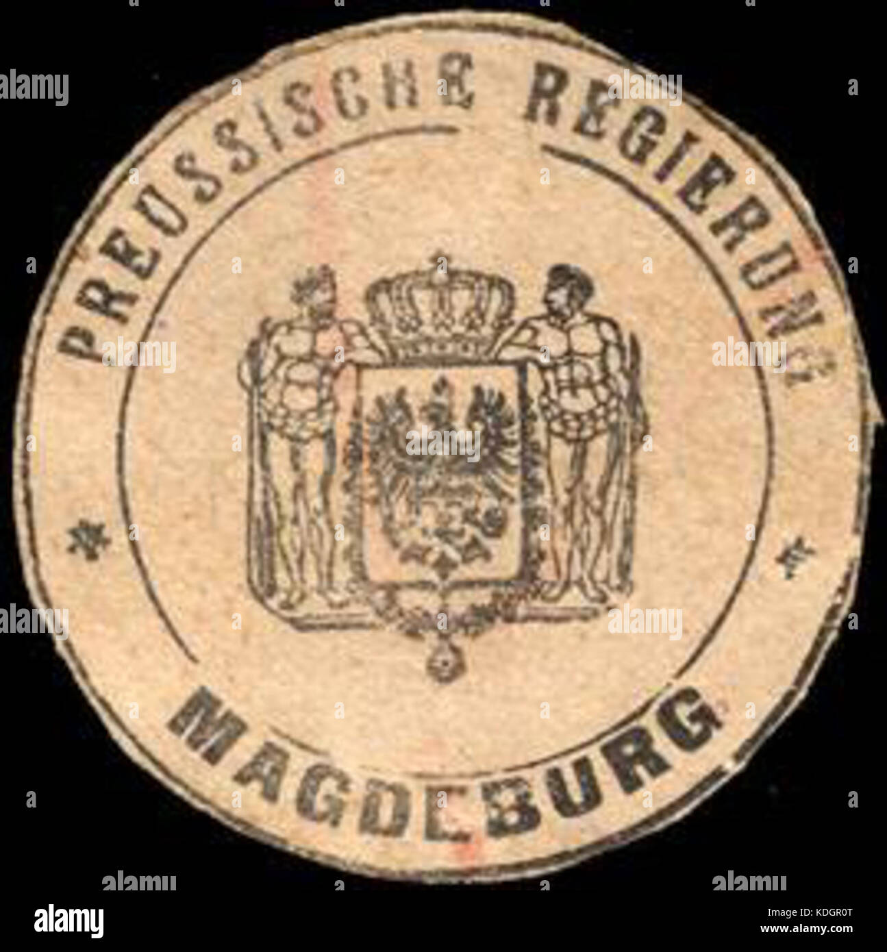 Siegelmarke Preussische Regierung   Magdeburg W0205276 Stock Photo
