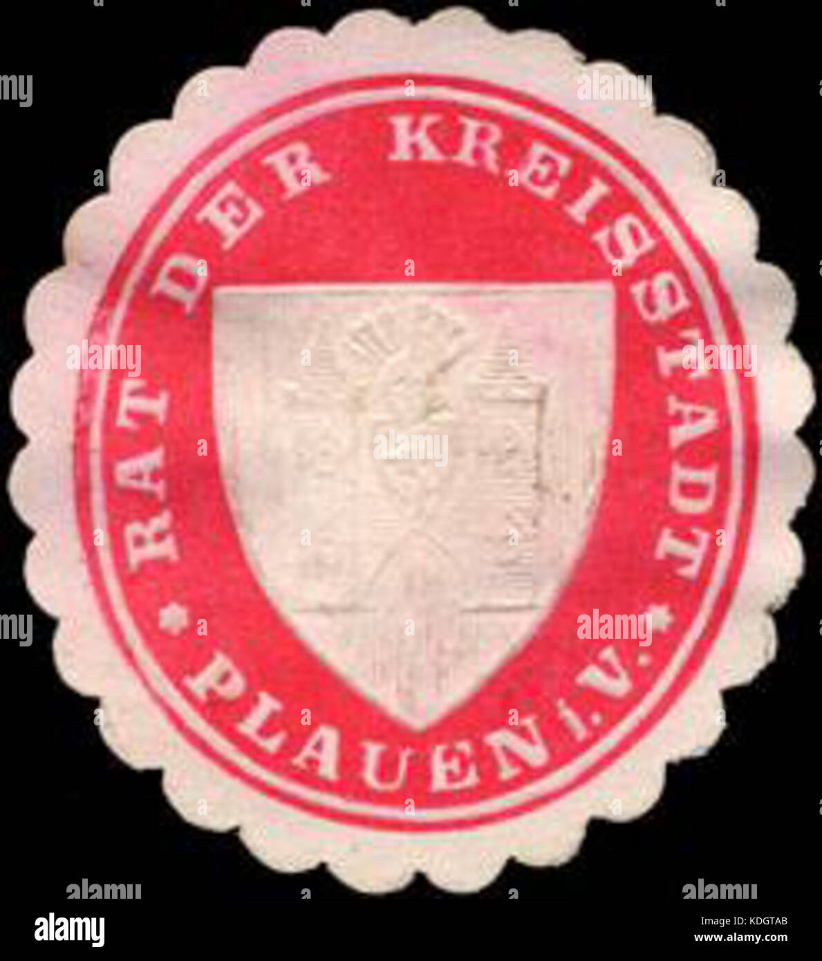 Siegelmarke Rat der Kreisstadt   Plauen W0214868 Stock Photo
