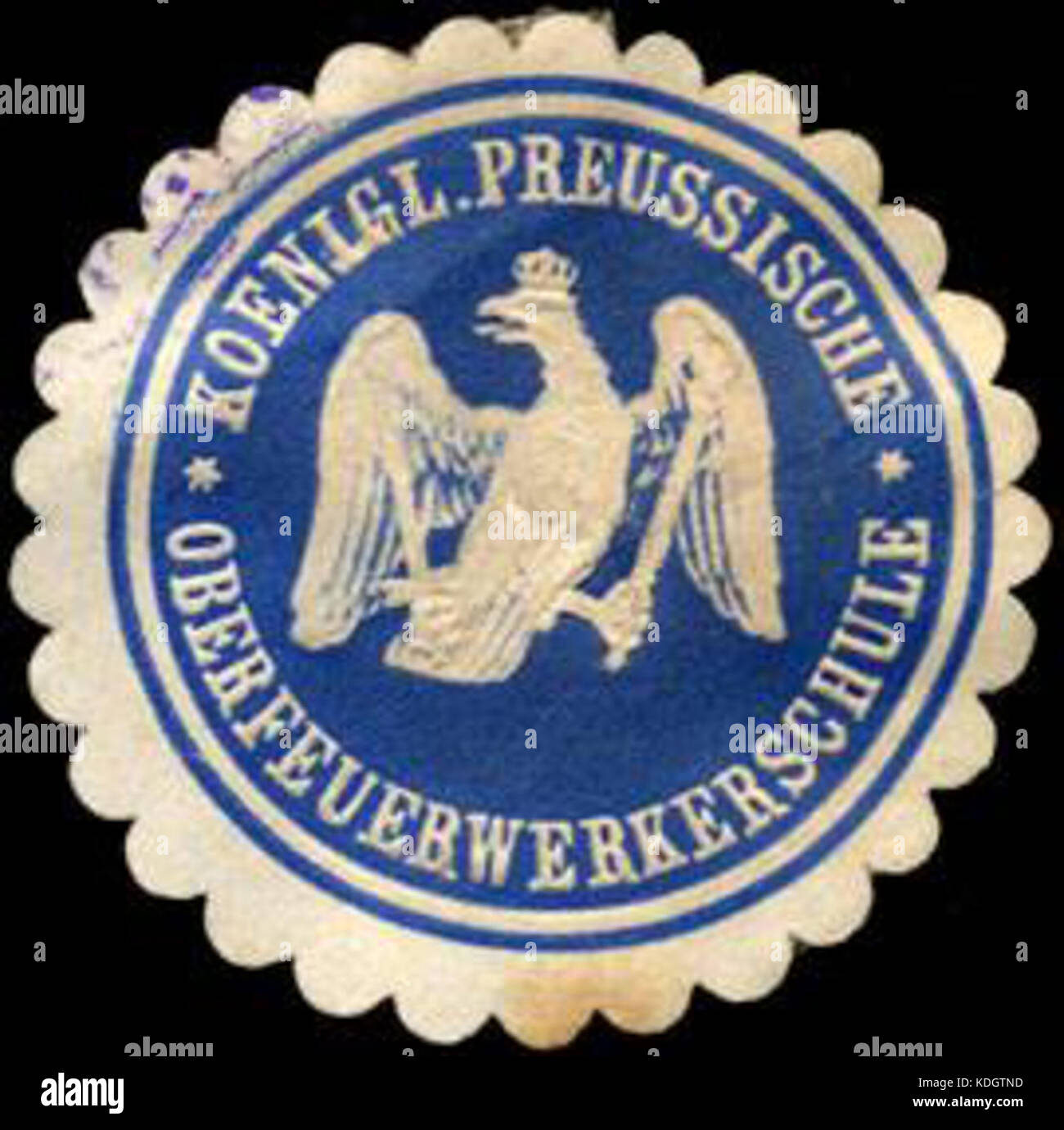 Siegelmarke Koeniglich Preussische Oberfeuerwerkerschule W0216213 Stock Photo