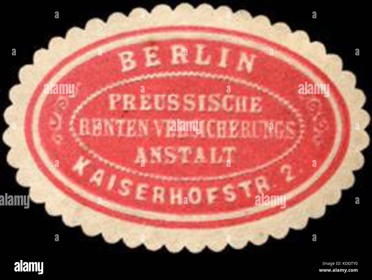 Siegelmarke Preussische Renten Versicherungs Anstalt   Berlin W0216914 Stock Photo