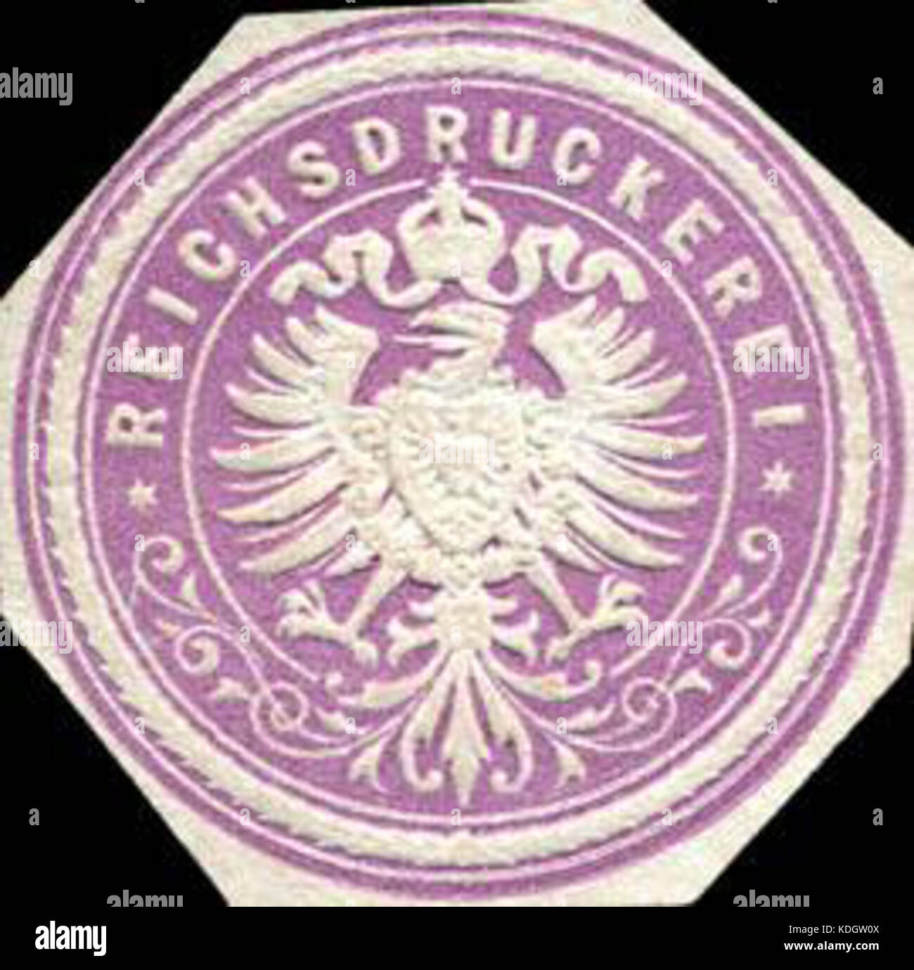 Siegelmarke Reichsdruckerei W0217207 Stock Photo
