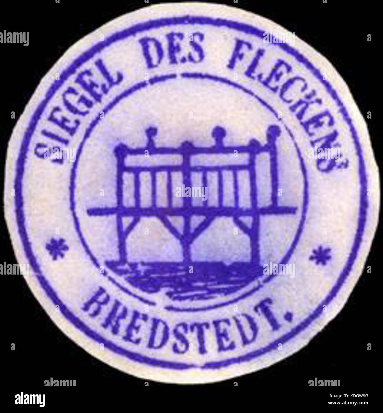 Siegelmarke Siegel des Fleckens   Bredstedt W0219365 Stock Photo