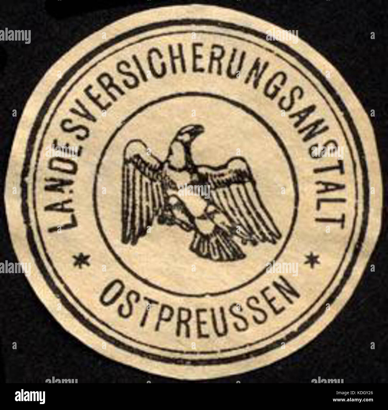 Siegelmarke Landesversicherungsanstalt   Ostpreussen W0227921 Stock Photo