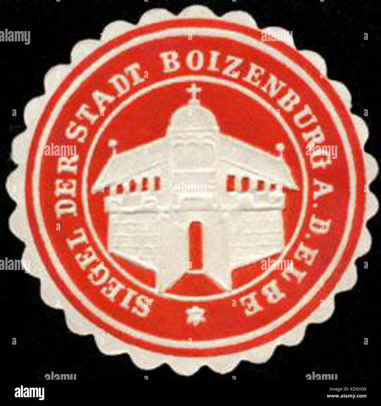 Siegelmarke Siegel der Stadt Boizenburg an der Elbe W0232705 Stock Photo Alamy