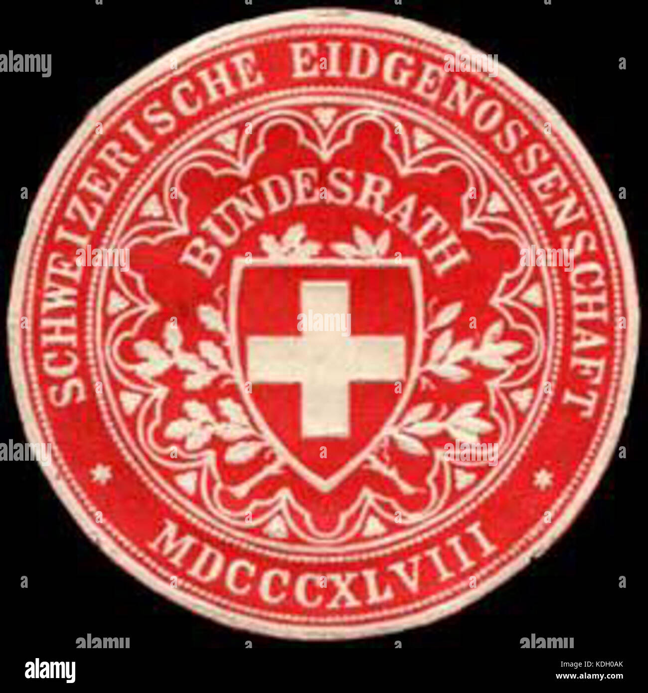 Siegelmarke Schweizerische Eidgenossenschaft   Bundesrath W0237536 Stock Photo