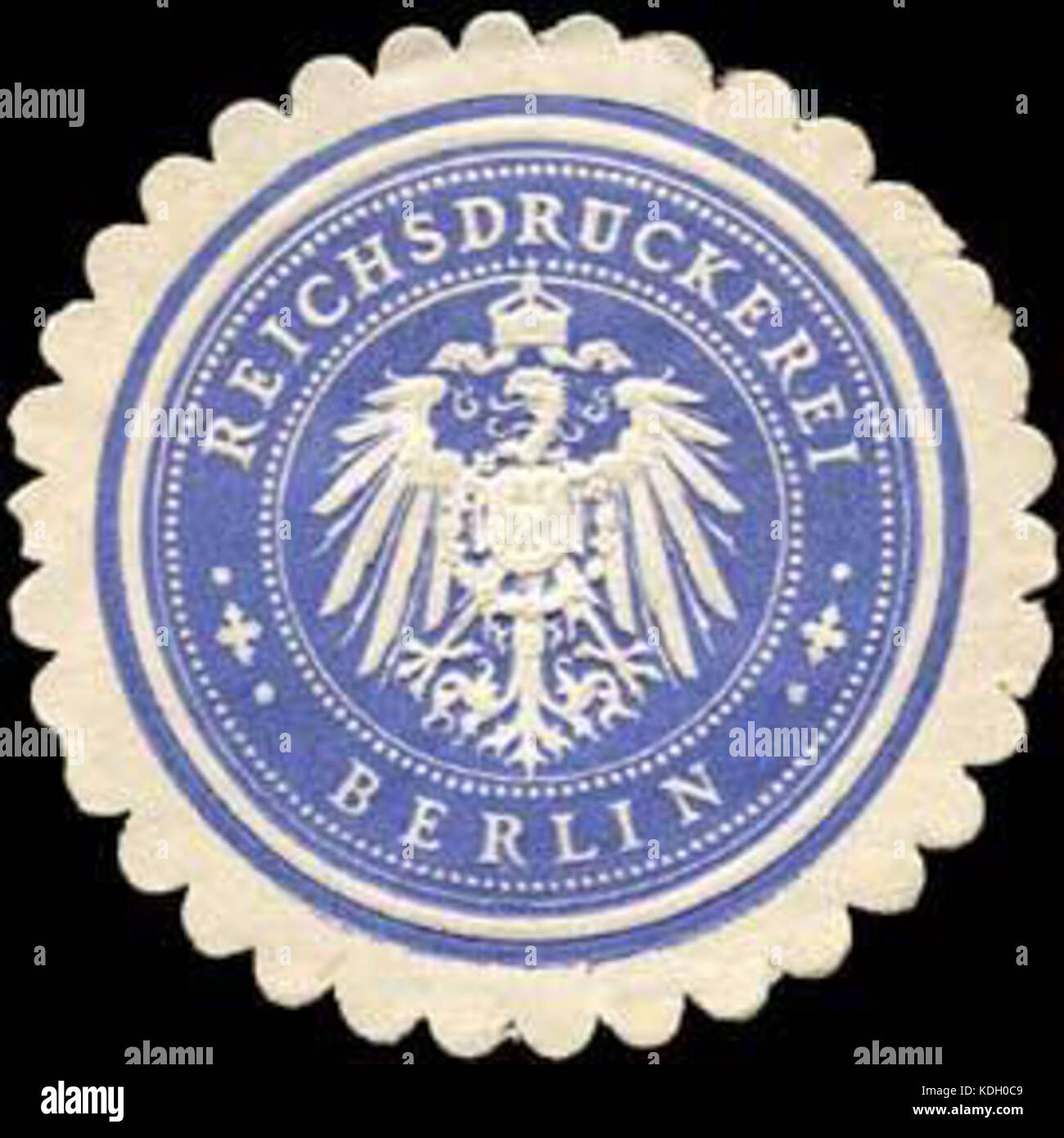 Siegelmarke Reichsdruckerei   Berlin W0237642 Stock Photo