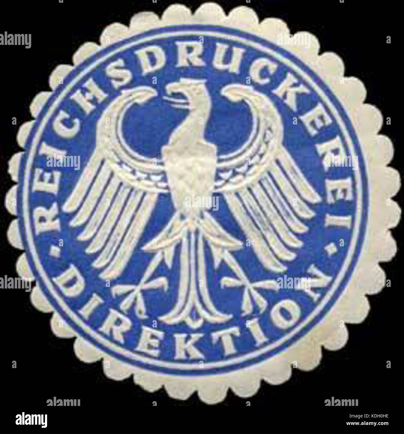Siegelmarke Reichsdruckerei   Direktion W0239500 Stock Photo