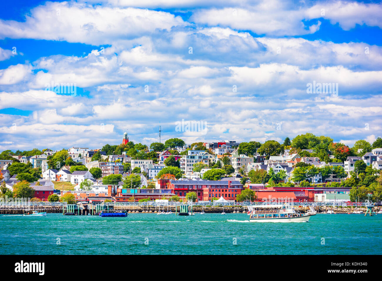 Portland, Maine, USA coastal townscape. Stock Photo