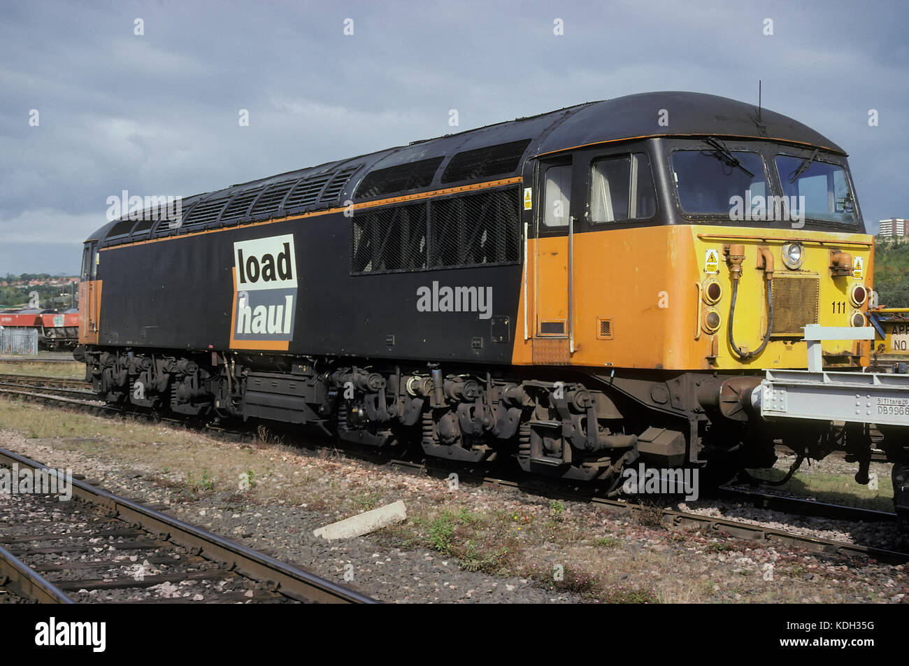 Class 56 locomotive in Loadhaul livery at Tyne Yard Stock Photo - Alamy