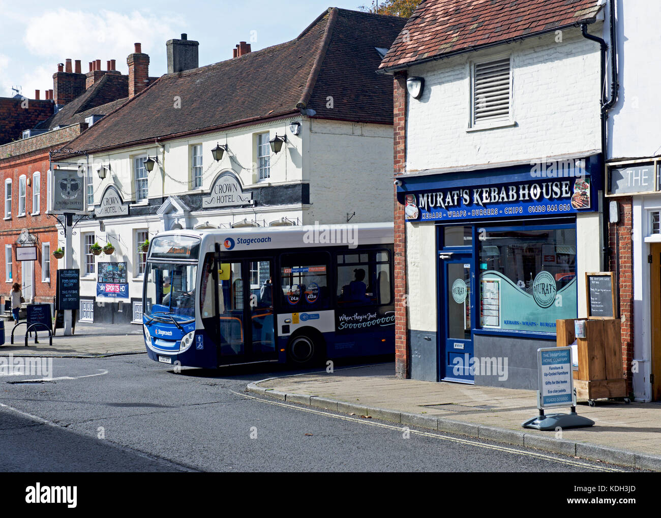 Bus in Alton, Hampshire, England UK Stock Photo