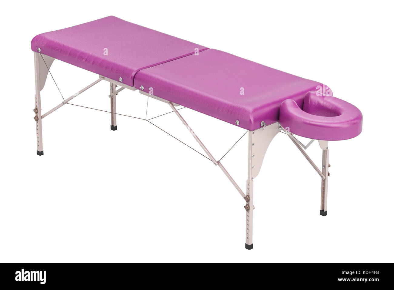 Portable Massage Table, 3D rendering isolated on white background Stock Photo