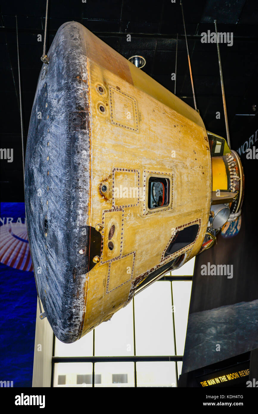 The Apollo Skylab 4 space capsule hanging inside the National Air and Space Museum, Washington, DC, USA Stock Photo