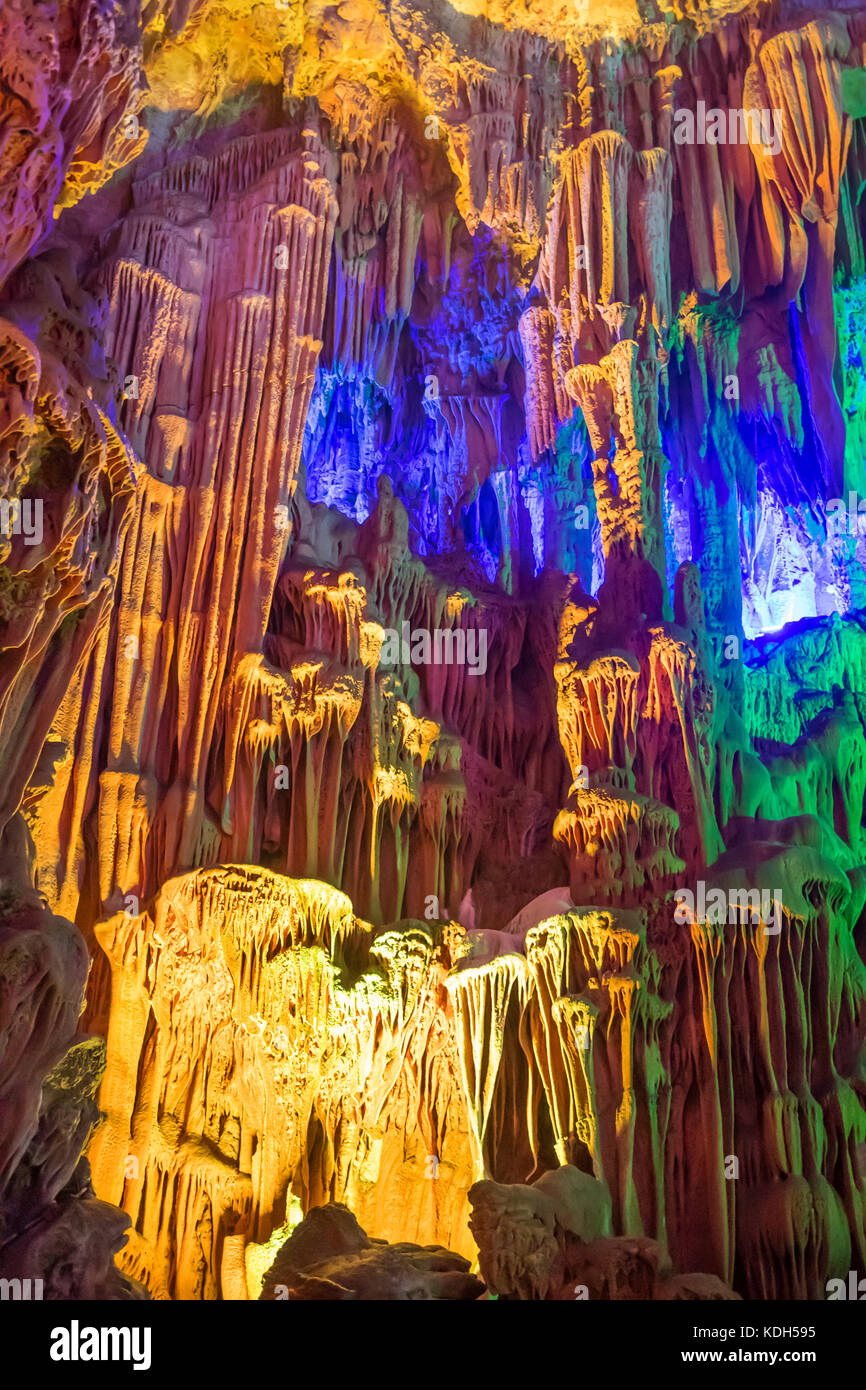 Reed Flute Cave, Guilin, Guangxi, China Stock Photo Alamy