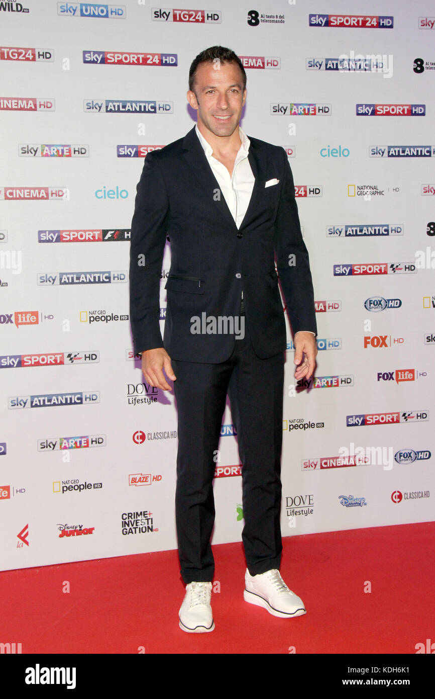 Sky Upfront Presentation - Arrivals  Featuring: Alessandro Del Piero Where: Milan, Italy When: 12 Sep 2017 Credit: IPA/WENN.com  **Only available for publication in UK, USA, Germany, Austria, Switzerland** Stock Photo
