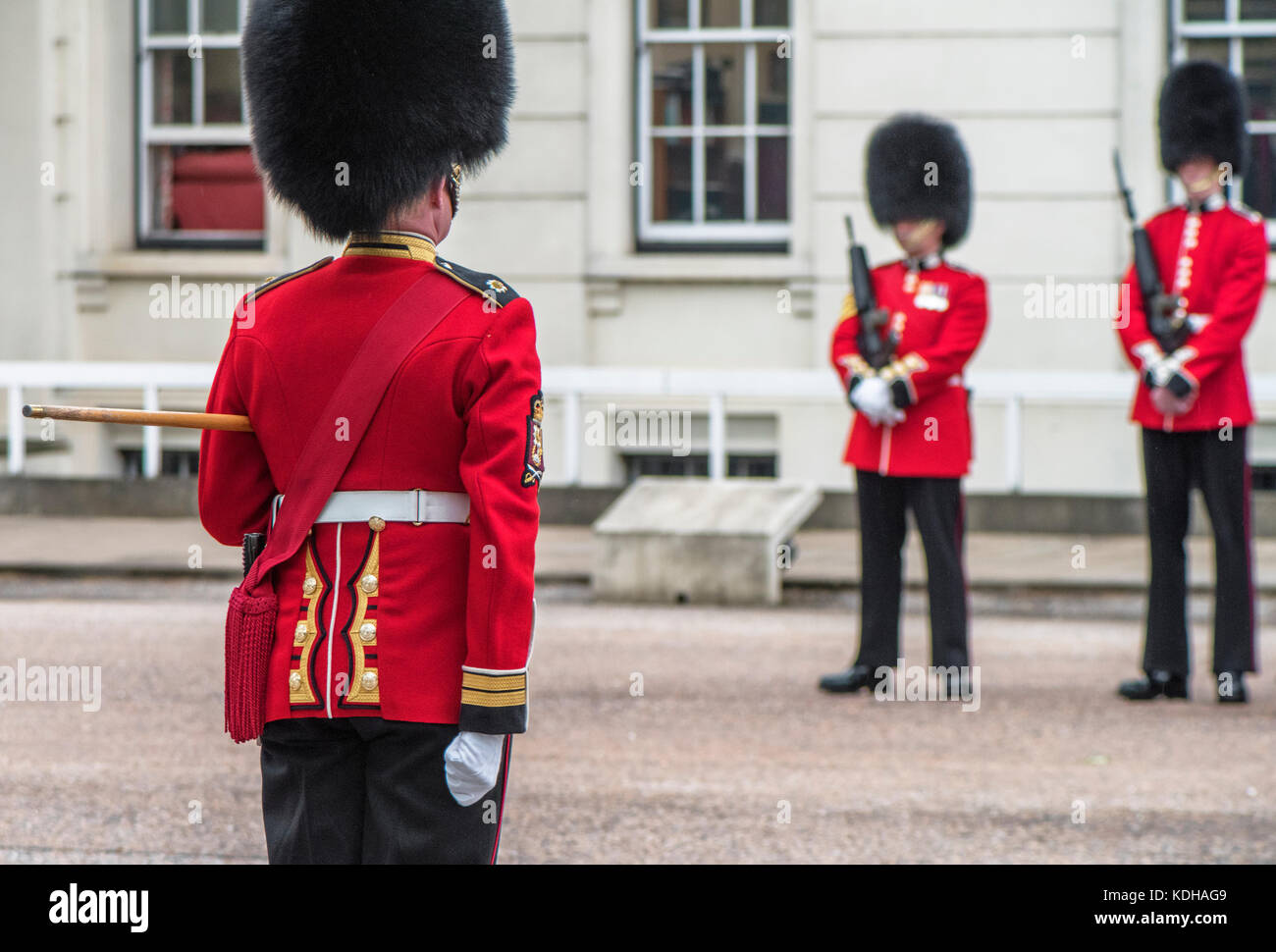 Changing of guards ceremony in the center of London Stock Photo