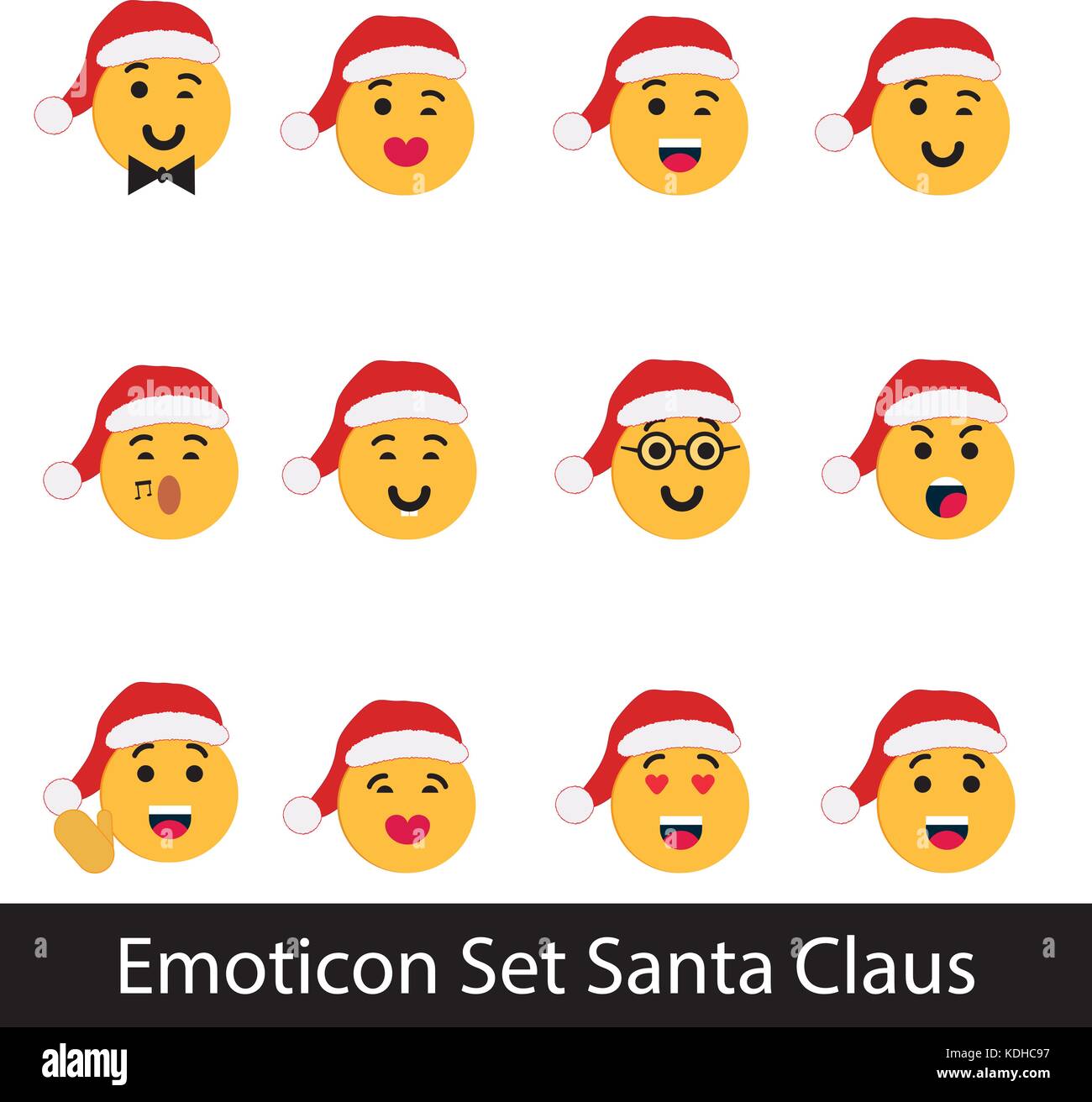 Emoticons Santa Claus Stock Vector