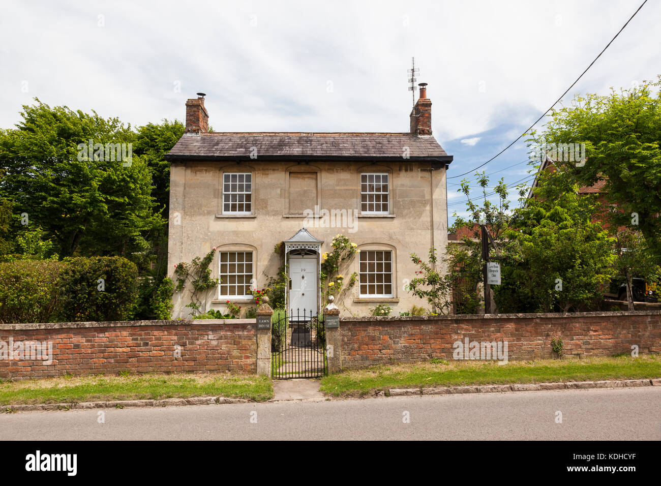 Lawn House in the  village of Steeple Ashton, Wiltshire, England, UK Stock Photo