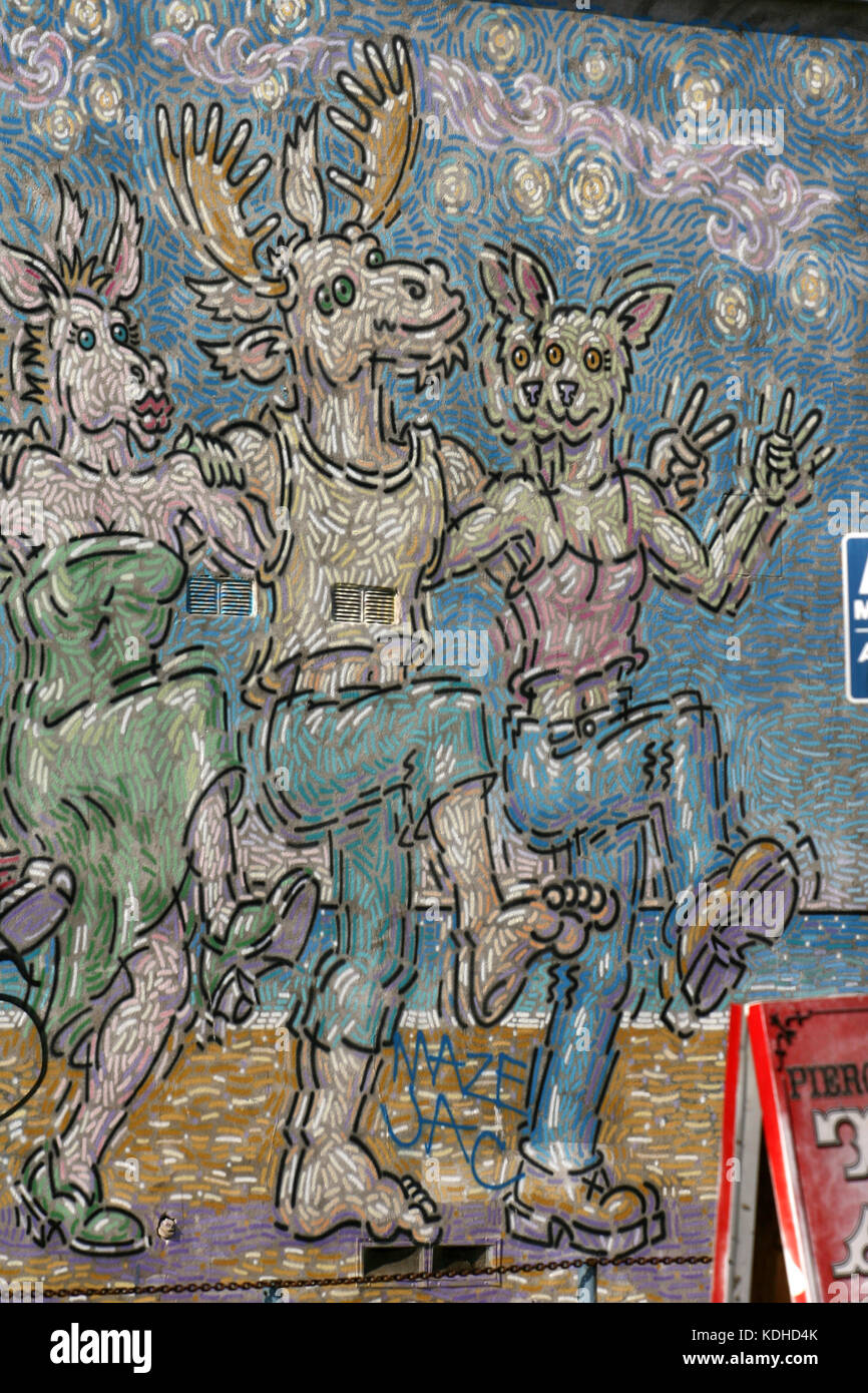 Los Angeles, 02/12/2009 Los Angeles murals "A Chorus Line" mural