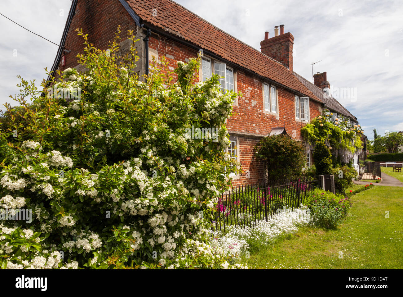 Cottages in the village of Steeple Ashton, Wiltshire, England, UK Stock Photo