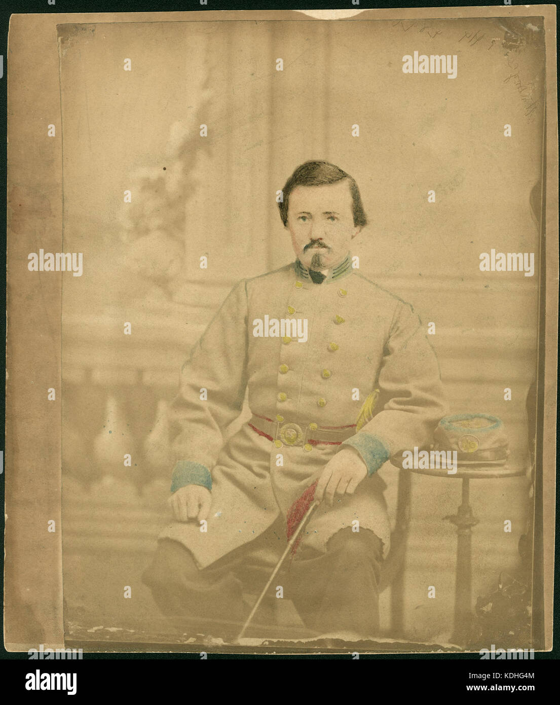 Joseph Boyce in Confederate uniform of the St. Louis Grays, 1st Missouri Infantry Stock Photo
