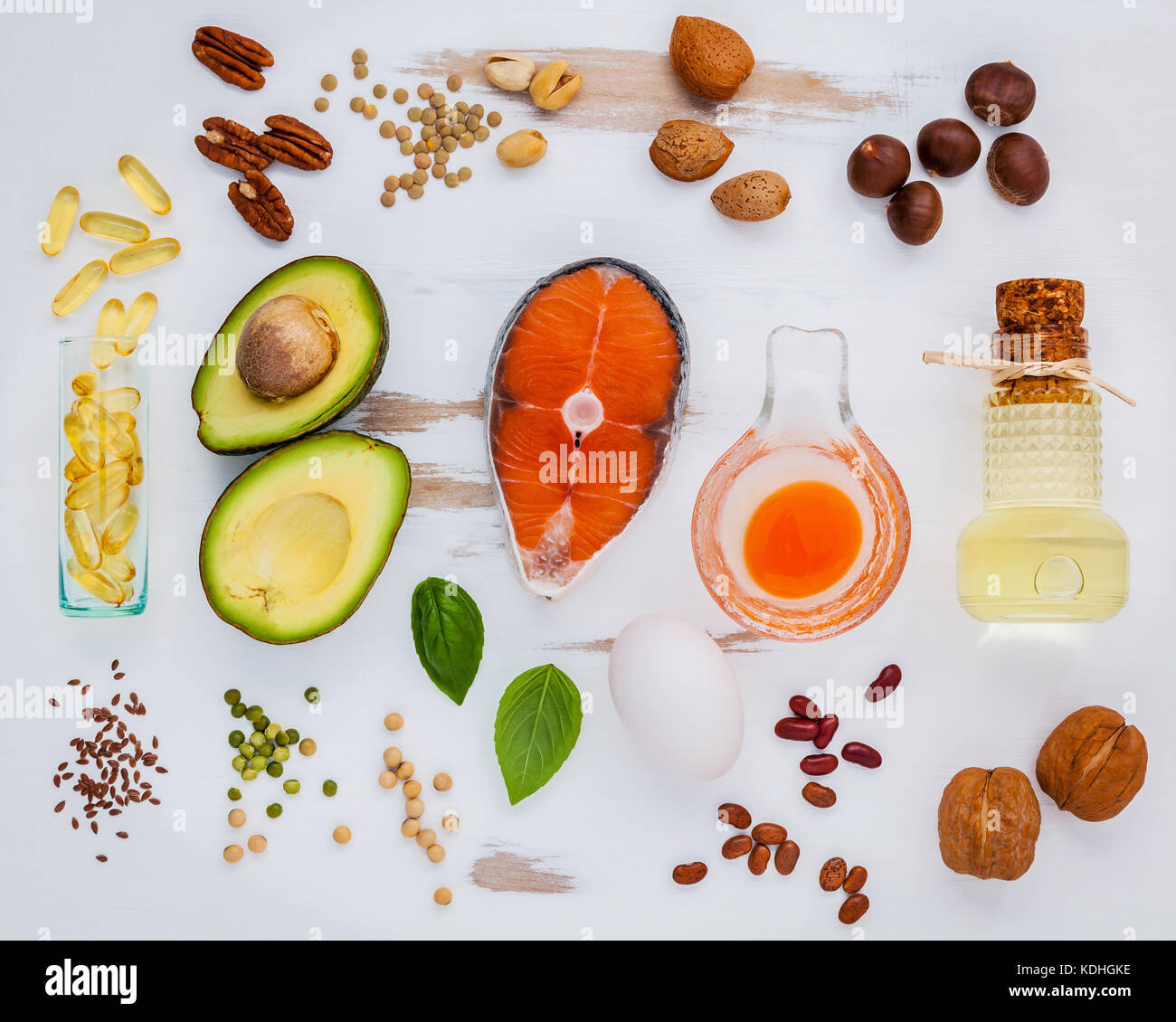 Selection food sources of omega 3 . Super food high omega 3 and