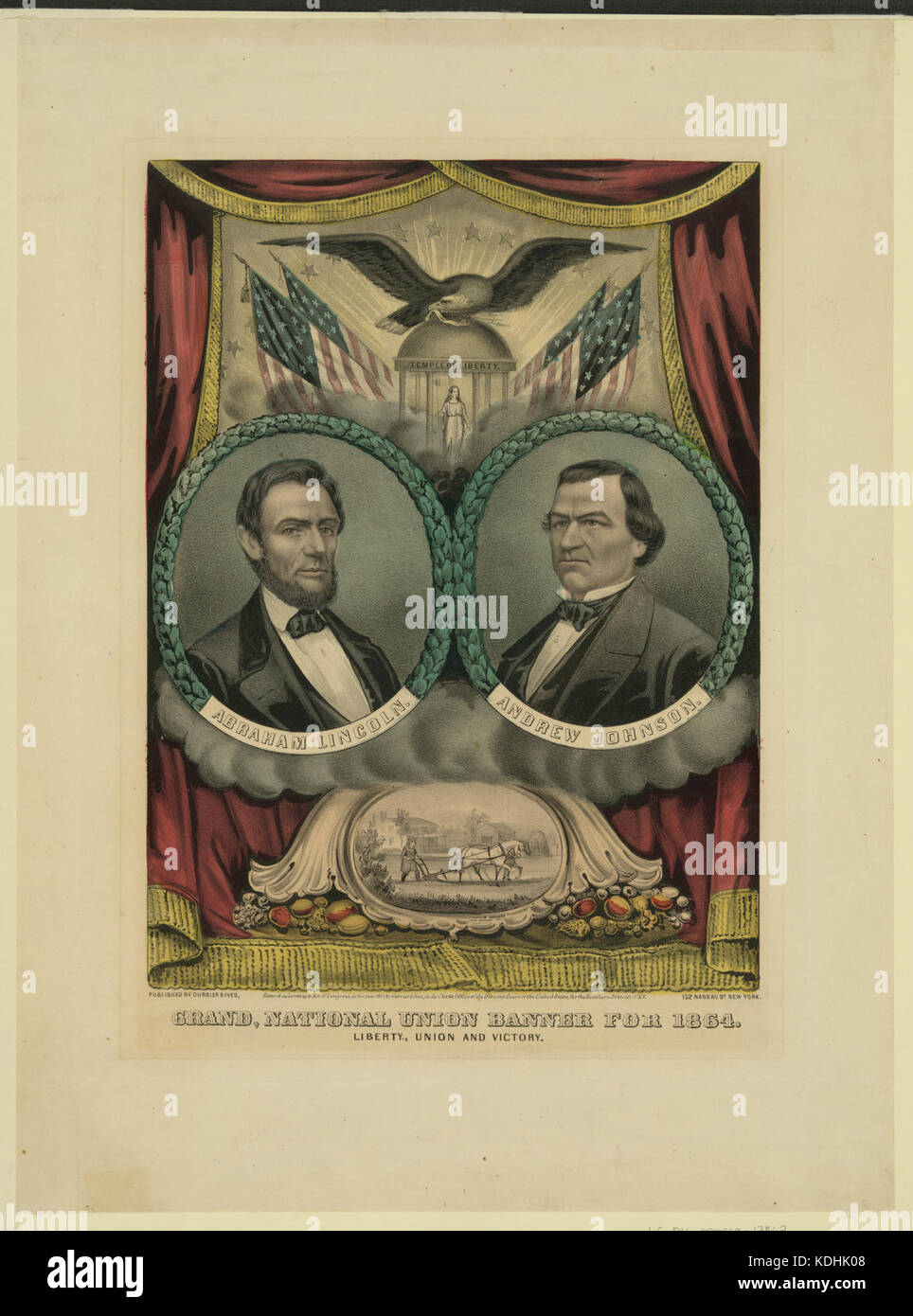 Republican presidential ticket 1864 Stock Photo