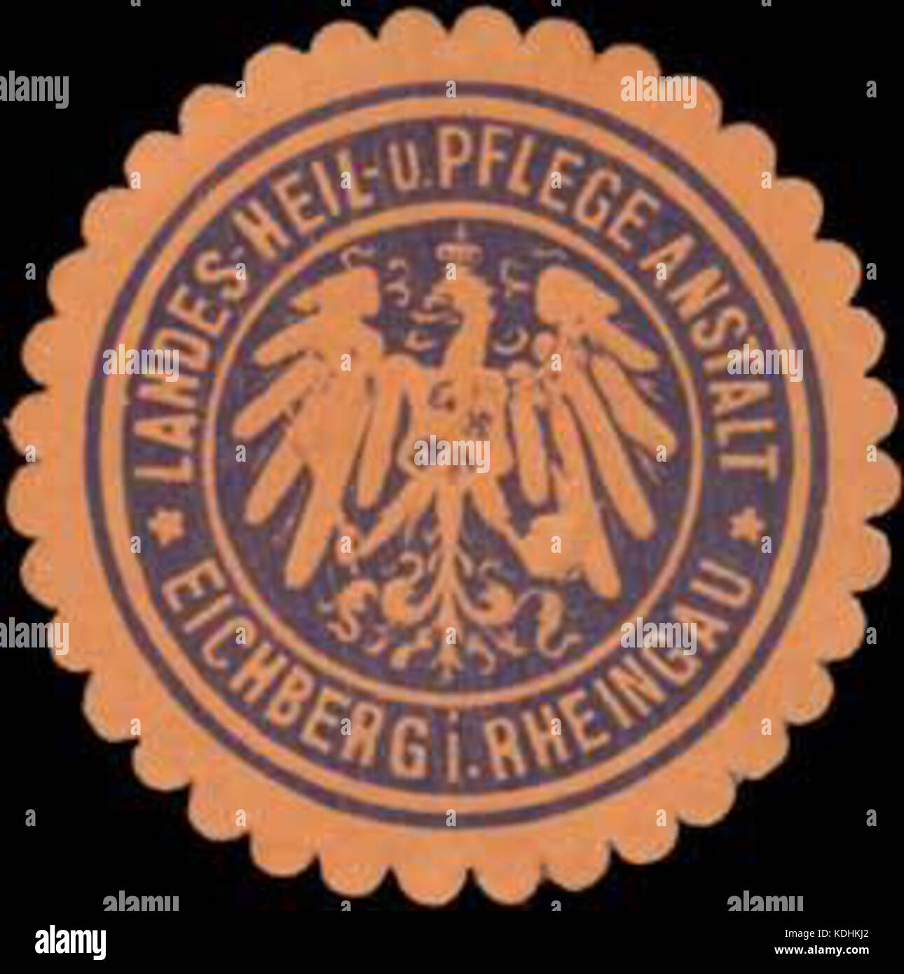 Siegelmarke Landes Heil  und Pflege Anstalt Eichberg im Rheingau W0338570 Stock Photo