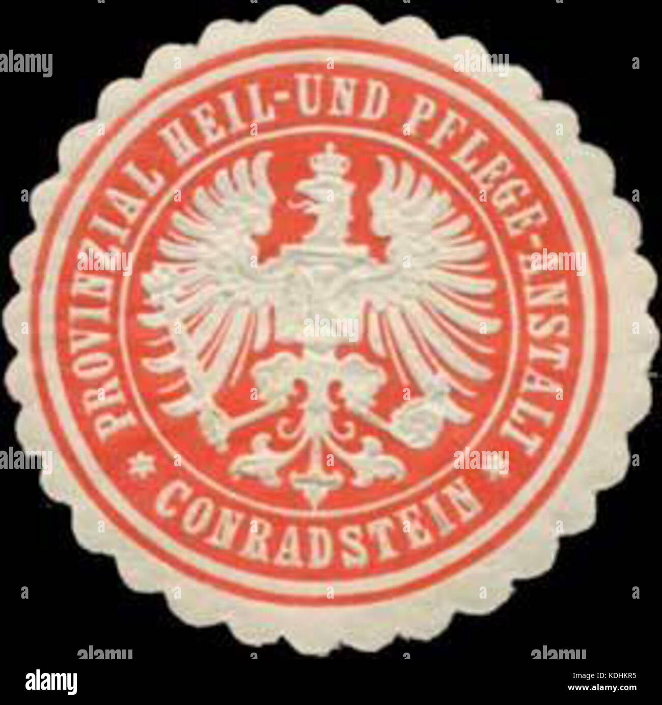 Siegelmarke Provinzial Heil  und Pflege Anstalt Conradstein W0342526 Stock Photo