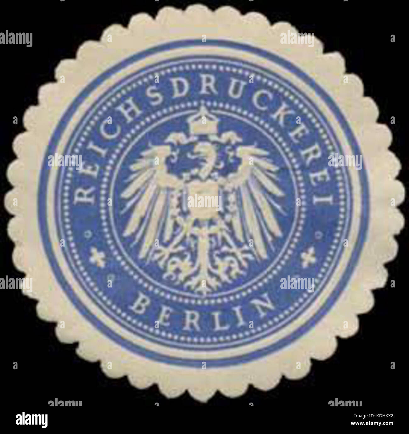 Siegelmarke Reichsdruckerei W0342830 Stock Photo