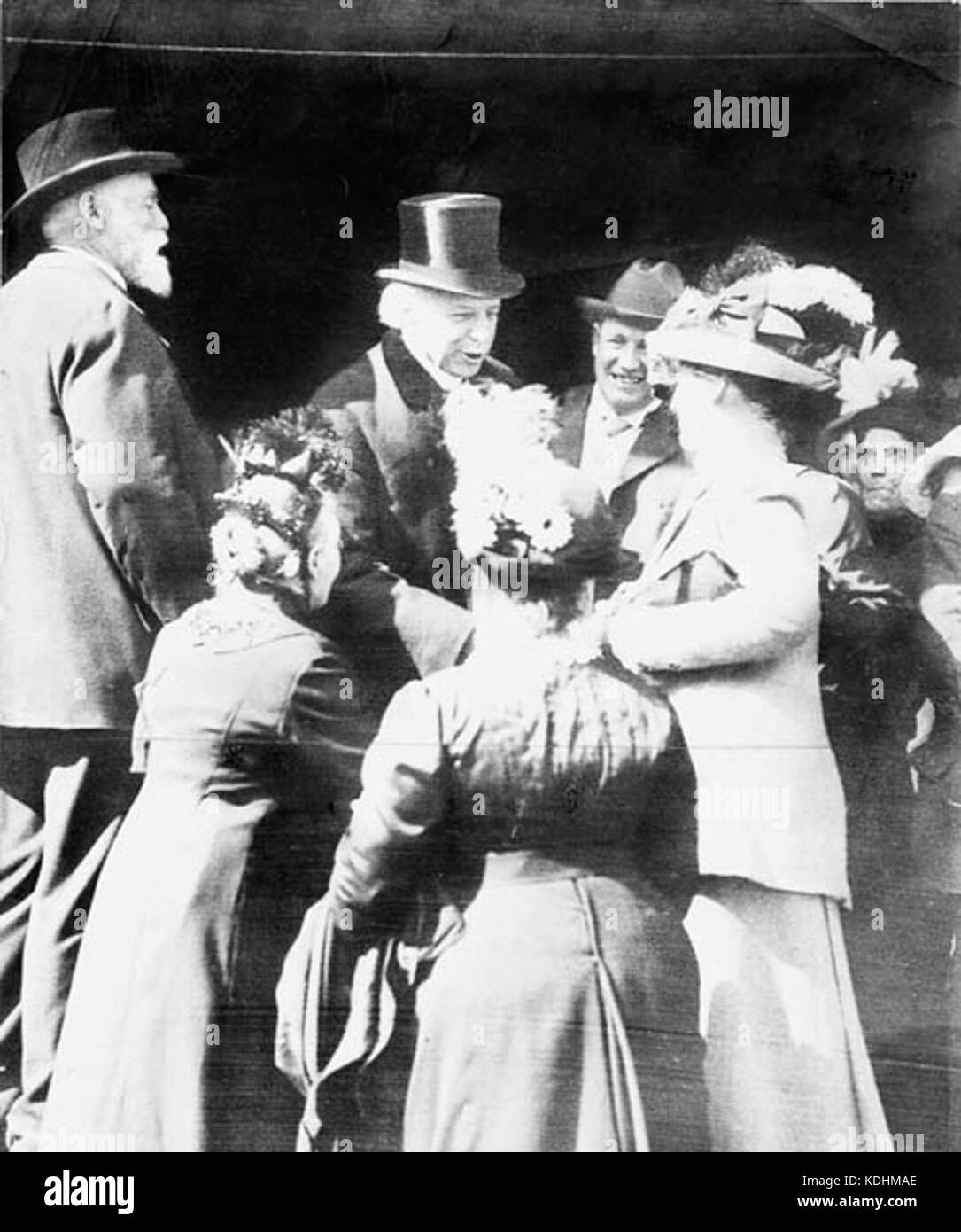 Laurier campaigning in 1908 Stock Photo Alamy