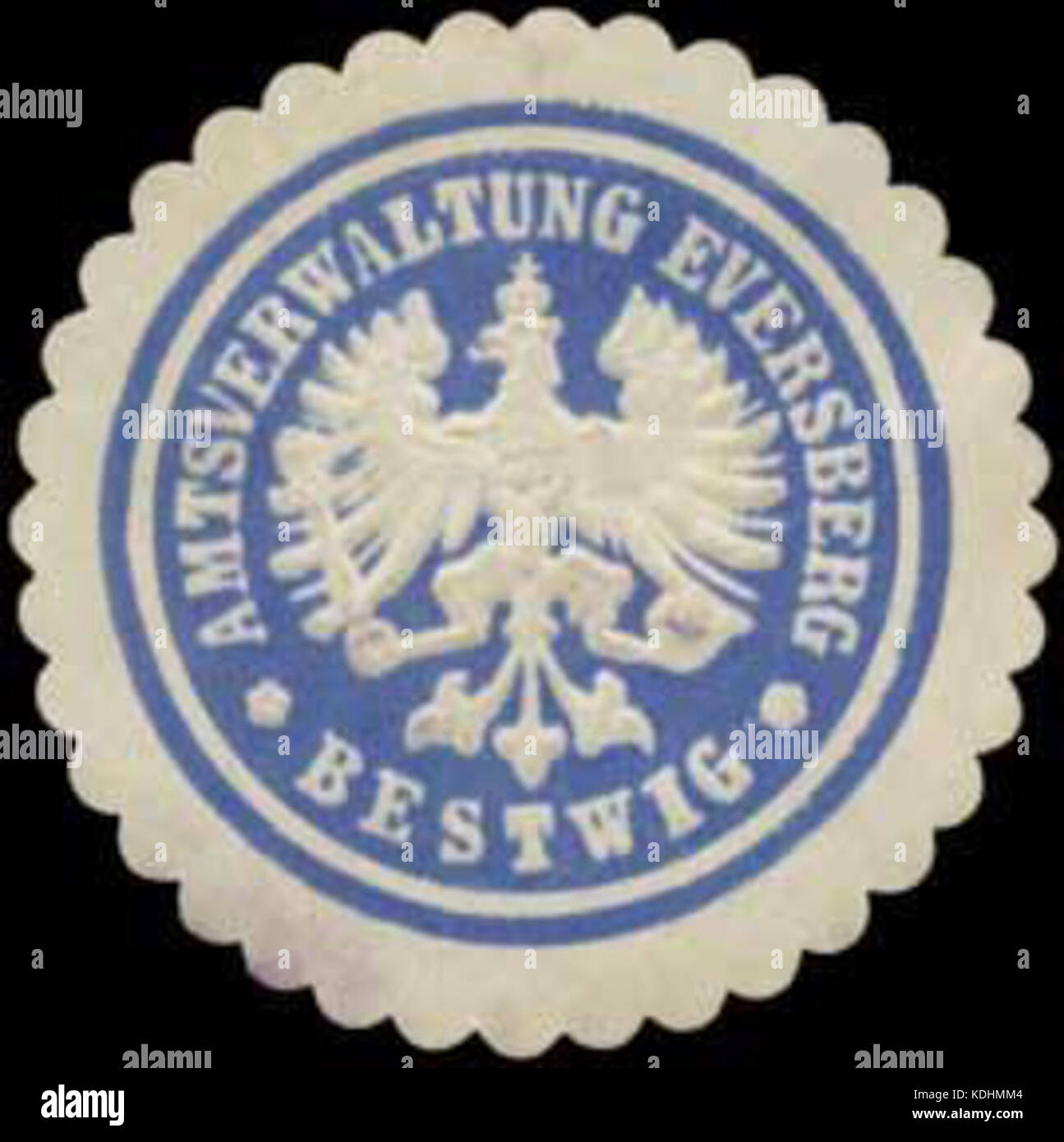 Siegelmarke Amtsverwaltung Eversberg Bestwig W0345955 Stock Photo