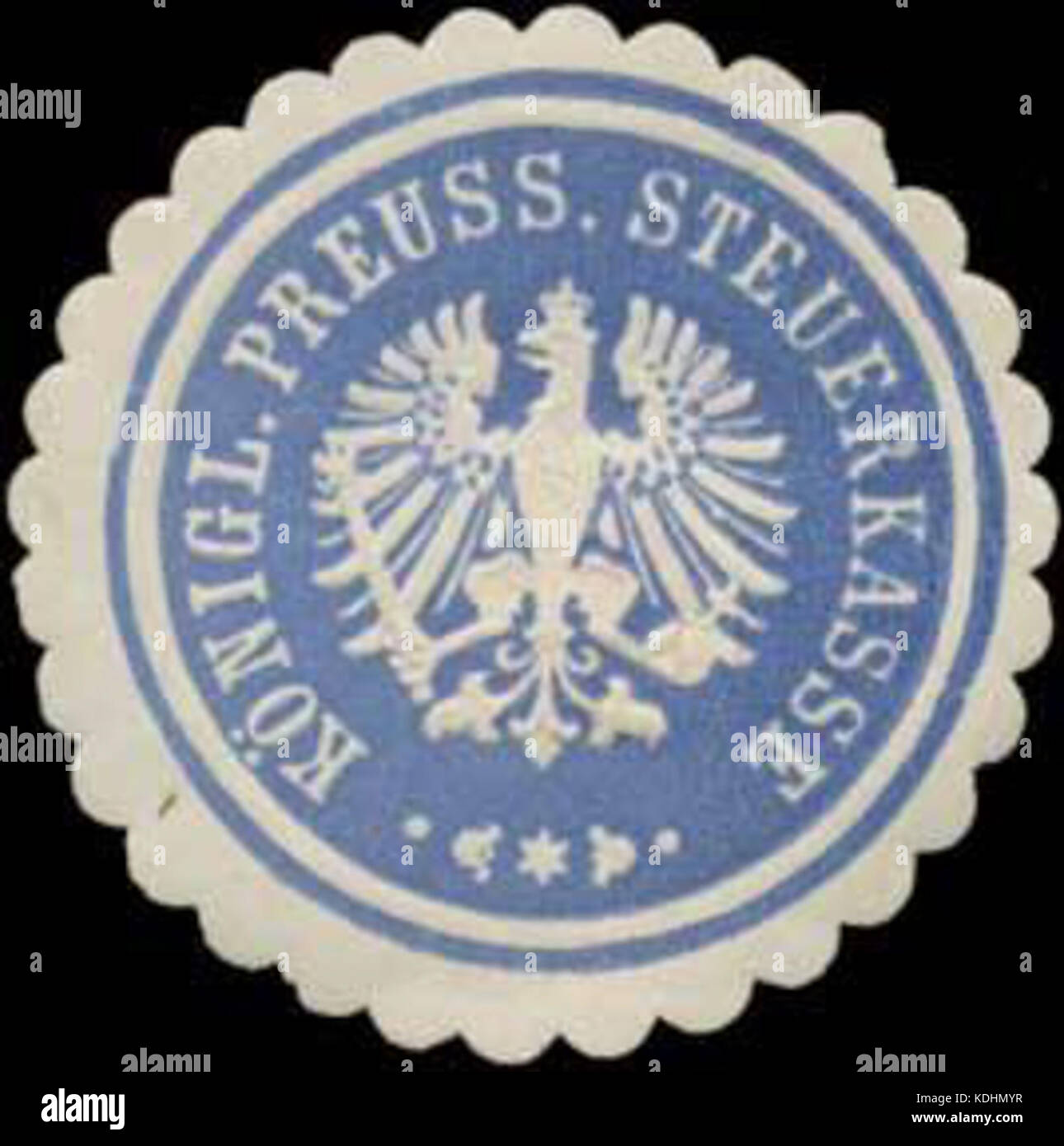Siegelmarke K. Preussische Steuerkasse W0349149 Stock Photo