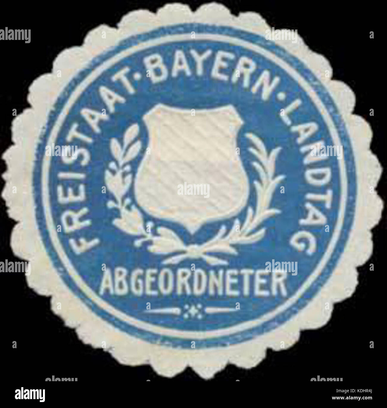 Siegelmarke Freistaat Bayern Landtag Abgeordneter W0363033 Stock Photo