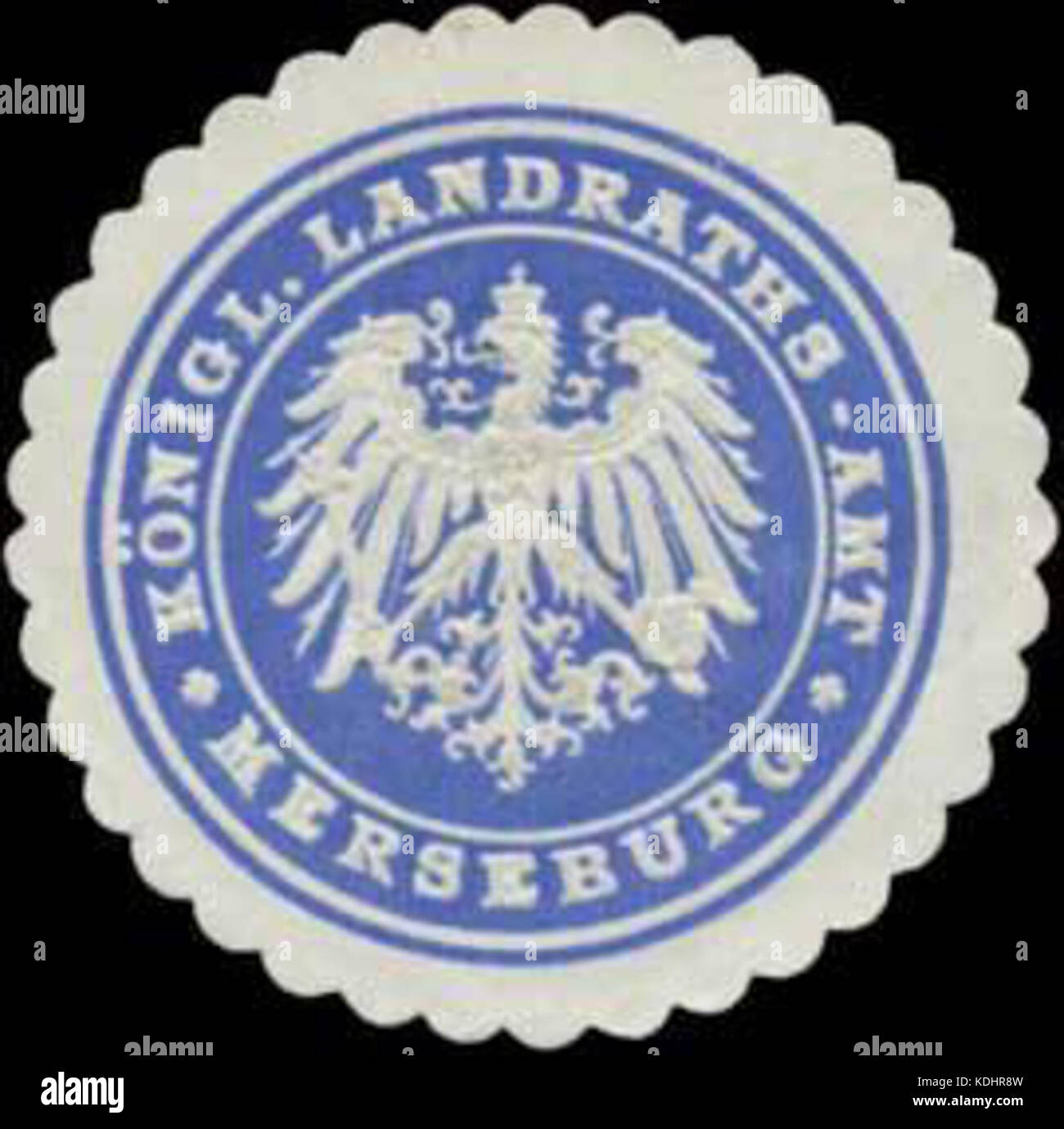 Siegelmarke K. Landraths Amt Merseburg W0363484 Stock Photo Alamy