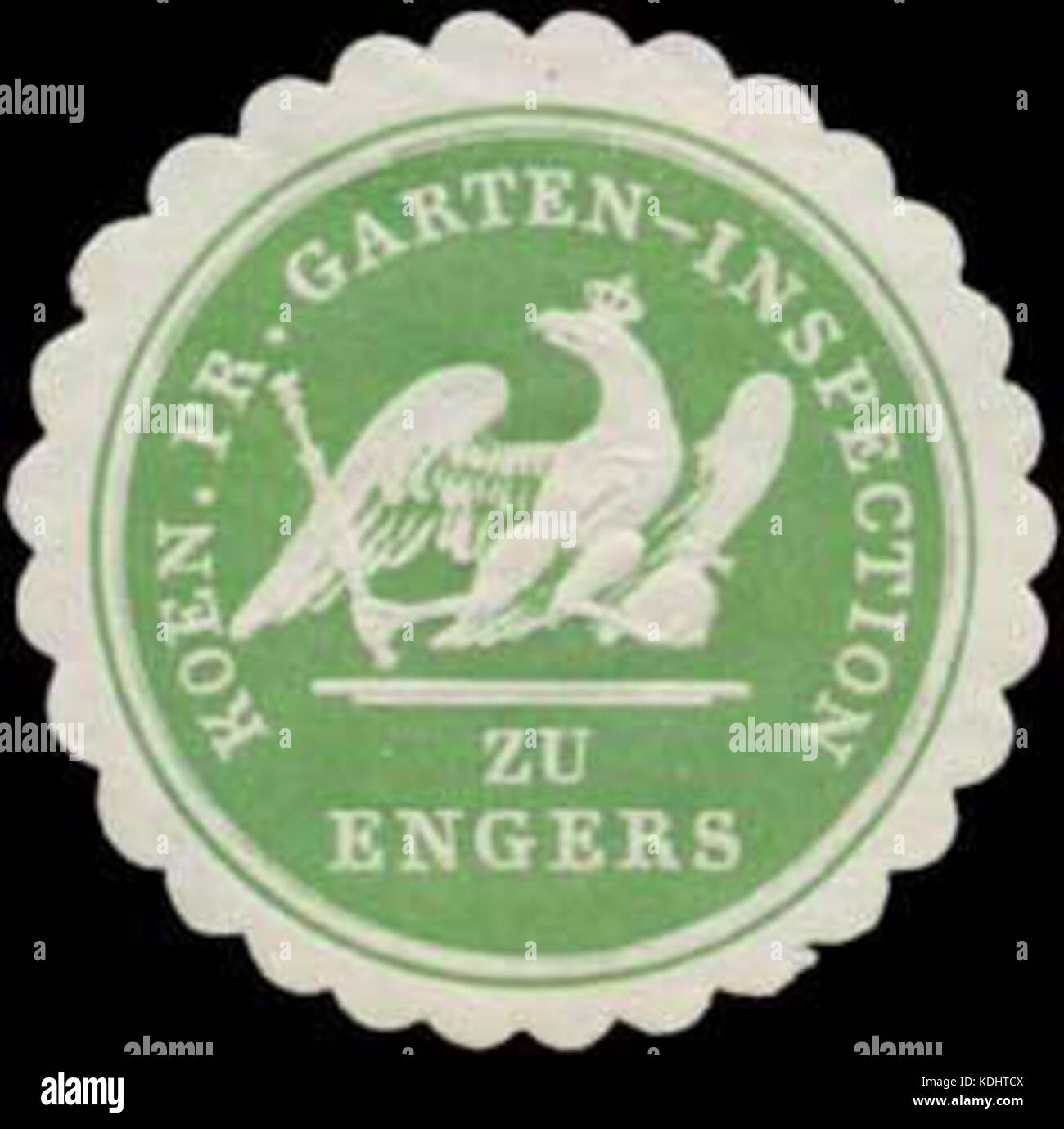 Siegelmarke K.Pr. Garten Inspection zu Engers W0383944 Stock Photo - Alamy