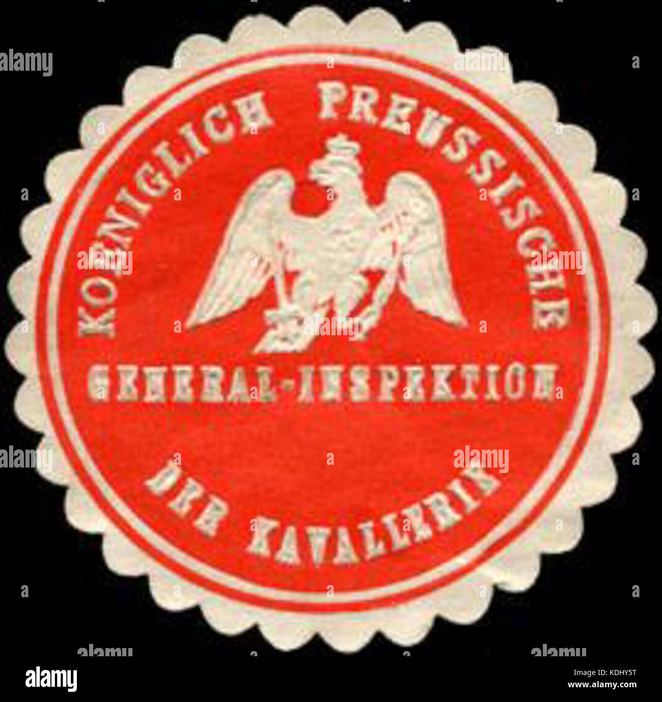 Siegelmarke Koeniglich Preussische General   Inspektion der Kavallerie W0224132 Stock Photo