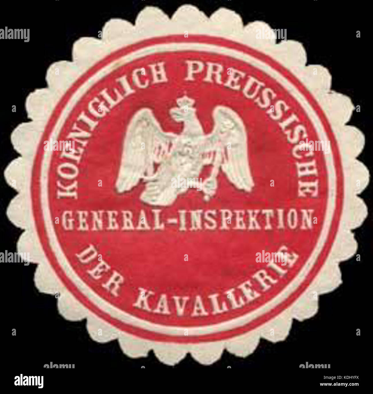 Siegelmarke Koeniglich Preussische General   Inspektion der Kavallerie W0239428 Stock Photo