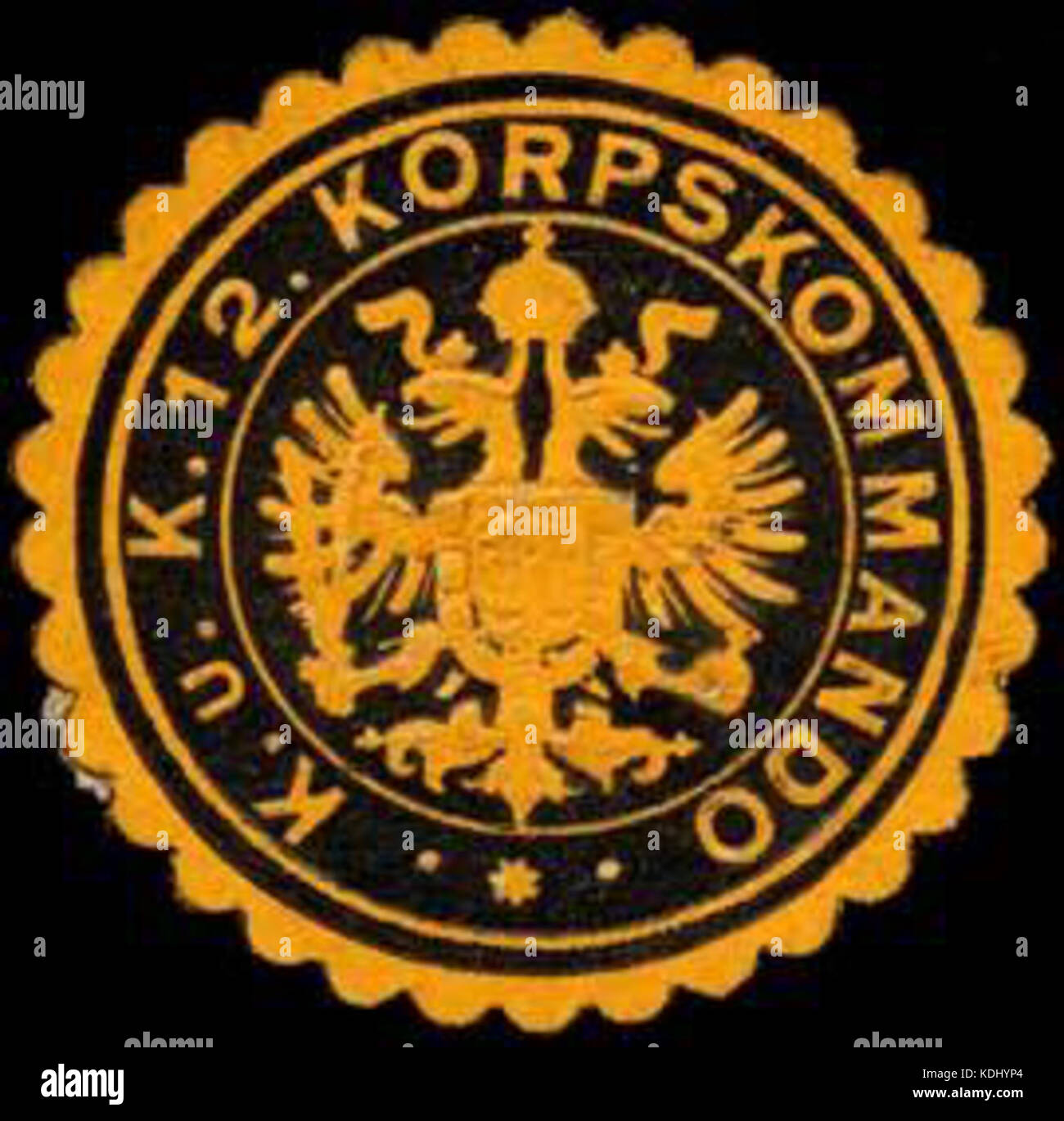 Siegelmarke K.u.K. 12. Korpskommando W0261513 Stock Photo Alamy