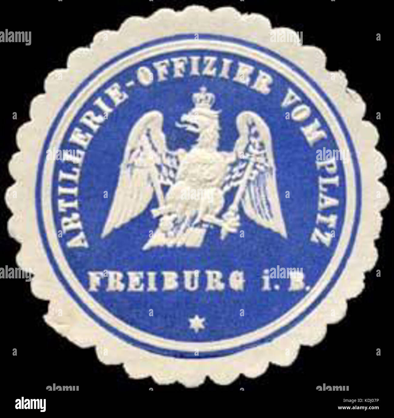 Siegelmarke Artillerie Offizier vom Platz   Freiburg i. B. W0288074 Stock Photo