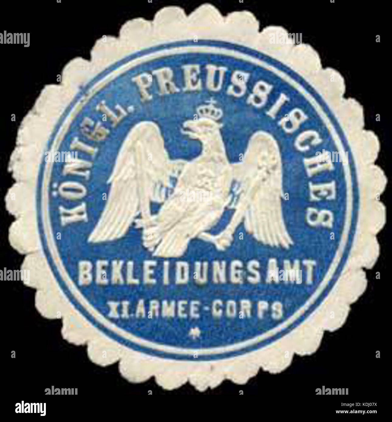Siegelmarke K.Pr. Bekleidungsamt XI. Armee Corps W0288077 Stock Photo